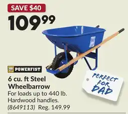 Princess Auto 6 cu. ft Steel Wheelbarrow offer