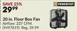 Princess Auto 20 in. Floor Box Fan offer