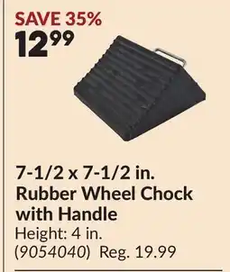 Princess Auto 7-1/2 x 7-1/2 in. Rubber Wheel Chock with Handle offer