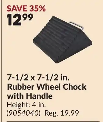 Princess Auto 7-1/2 x 7-1/2 in. Rubber Wheel Chock with Handle offer