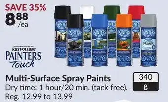 Princess Auto Multi-Surface Spray Paints offer