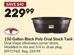 Princess Auto 150 Gallon Black Poly Oval Stock Tank offer