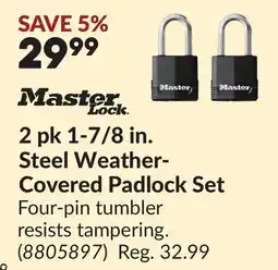 Princess Auto 2 pk 1-7/8 in. Steel Weather-Covered Padlock Set offer