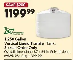 Princess Auto 1,250 Gallon Vertical Liquid Transfer Tank, Special Order Only offer