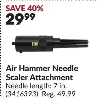 Princess Auto Air Hammer Needle Scaler Attachment offer
