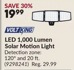 Princess Auto Volt King LED 1,000 Lumen Solar Motion Light offer