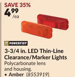 Princess Auto 3-3/4 in. LED Thin-Line Clearance Marker Lights Amber offer