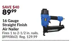 Princess Auto 16 Gauge Straight Finish Air Nailer offer