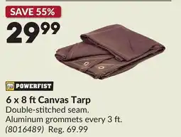 Princess Auto POWERFIST 6 x 8 ft Canvas Tarp offer