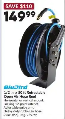 Princess Auto Retractable Open Air Hose Reel offer