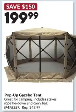 Princess Auto Pop-Up Gazebo Tent offer