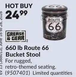 Princess Auto 660 lb Route 66 Bucket Stool offer