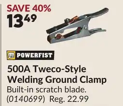 Princess Auto 500A Tweco-Style Welding Ground Clamp offer