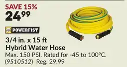Princess Auto 3/4 in. x 15 ft Hybrid Water Hose offer