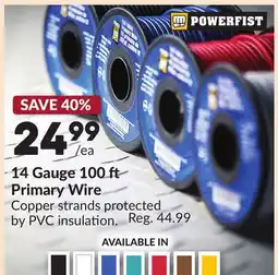 Princess Auto 14 Gauge 100 ft Primary Wire offer