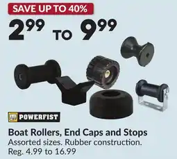 Princess Auto POWERFIST Boat Rollers, End Caps and Stops offer