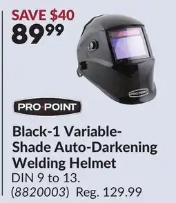 Princess Auto Black-1 Variable-Shade Auto-Darkening Welding Helmet offer