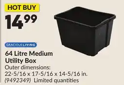 Princess Auto 64 Litre Medium Utility Box offer