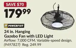 Princess Auto 24 in. Hanging Gazebo Fan with LED Light offer