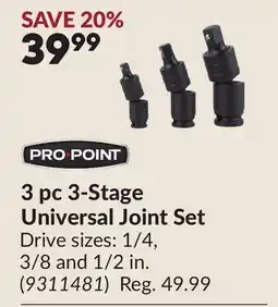 Princess Auto 3 pc 3-Stage Universal Joint Set offer