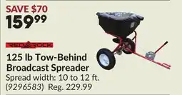 Princess Auto 125 lb Tow-Behind Broadcast Spreader offer