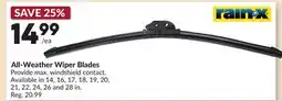 Princess Auto All-Weather Wiper Blades offer