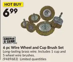 Princess Auto 6 pc Wire Wheel and Cup Brush Set offer