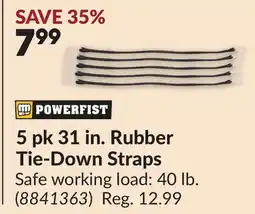 Princess Auto 5 pk 31 in. Rubber Tie-Down Straps offer
