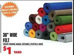 Len's Mill Stores 36 WIDE FELT offer
