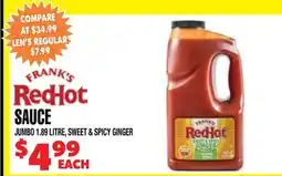 Len's Mill Stores FRANK'S RedHot SAUCE offer