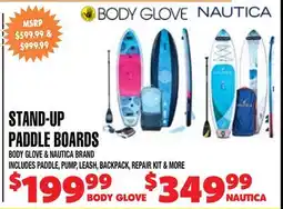 Len's Mill Stores BODY GLOVE & NAUTICA STAND-UP PADDLE BOARDS offer