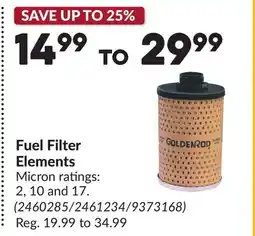 Princess Auto Fuel Filter Elements offer