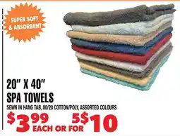 Len's Mill Stores 20 X 40 SPA TOWELS offer