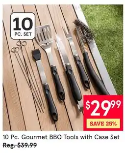 Kitchen Stuff Plus 10 Pc. Gourmet BBQ Tools with Case Set offer
