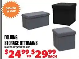 Len's Mill Stores FOLDING STORAGE OTTOMANS offer