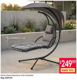 Kitchen Stuff Plus Siesta Steel Hammock with Umbrella offer