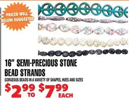 Len's Mill Stores 16 SEMI-PRECIOUS STONE BEAD STRANDS offer