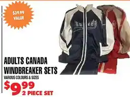 Len's Mill Stores ADULTS CANADA WINDBREAKER SETS offer