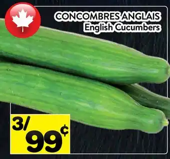 Supermarché PA CONCOMBRES ANGLAIS | English Cucumbers offer