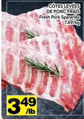 Supermarché PA CÔTES LEVÉES DE PORC FRAIS | Fresh Pork Spareribs offer