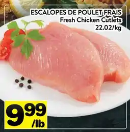Supermarché PA ESCALOPES DE POULET FRAIS | Fresh Chicken Cutlets offer