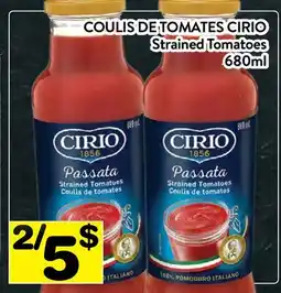 Supermarché PA Coulis de Tomates CIRIO | Strained Tomatoes offer