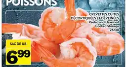 Supermarché PA CREVETTES CUITES DÉCORTIQUÉES ET DÉVEINÉES | Peeled and Deveined Cooked Shrimps offer