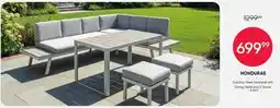 Meubles RD Honduras Outdoor Steel Sectional with Dining Table and 2 Stools offer