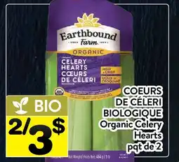 Supermarché PA COEURS DE CÉLERI BIOLOGIQUE EARTHBOUND FARM | EARTHBOUND FARM ORGANIC CELERY HEARTS offer