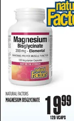 Marches Tau NATURAL FACTORS MAGNESIUM BIGLYCINATE offer