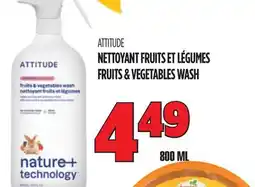 Marches Tau NETTOYANT FRUITS ET LÉGUMES ATTITUDE offer