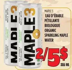 Marches Tau MAPLE 3 EAU D'ÉRABLE PÉTILLANTE BIOLOGIQUE offer