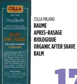Marches Tau BAUME APRES-RASAGE BIOLOGIQUE CELLA MILANO offer