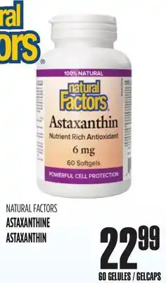 Marches Tau NATURAL FACTORS ASTAXANTHINE offer